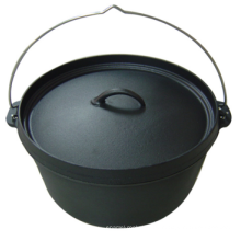 Pre-Seasoned Gusseisen Camping Flansch Deckel Deep Dutch Oven